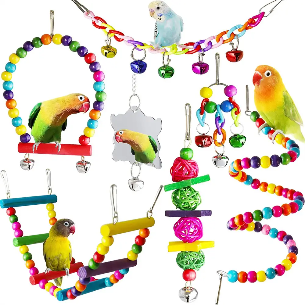 Ensemble de 7 jouets pour perroquet
