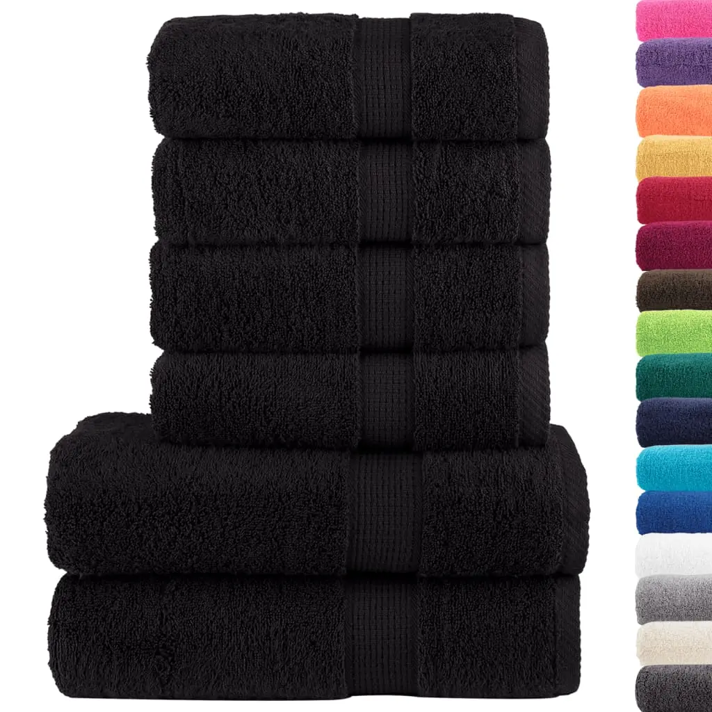 Ensemble de serviettes de qualité supérieure SOLUND 6 pcs noir Maison Chic