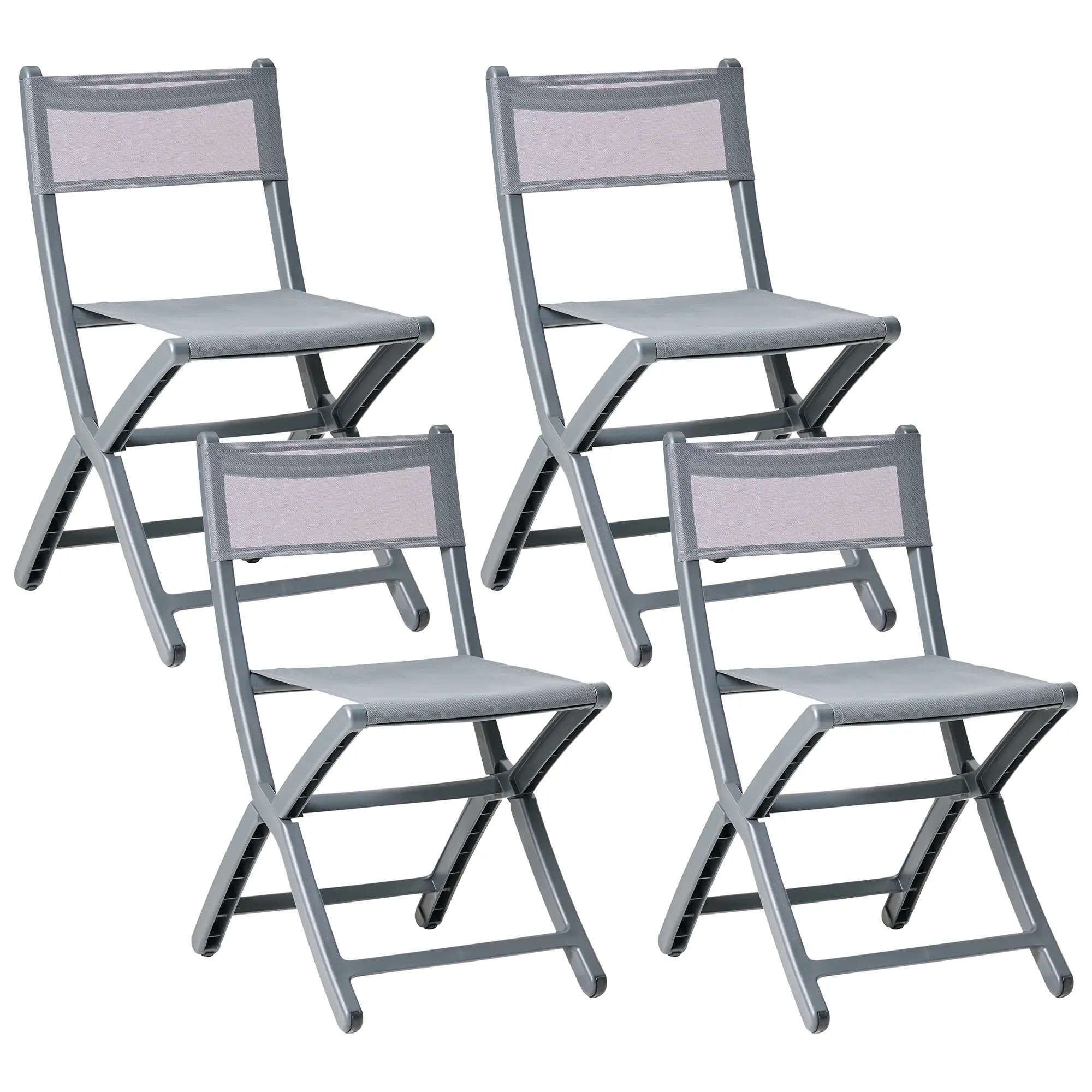 Chaise de jardin Polypropylène Gris foncé TALCA – Beliani