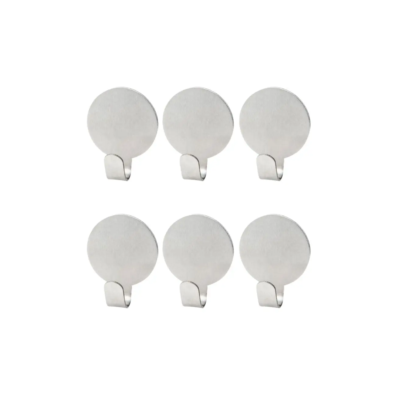 Lot de 6 crochets adhésifs muraux Fackelmann Tecno
