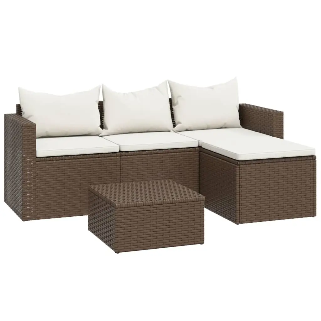 Ensemble de Salon de jardin 2 pcs – Mobilier d’extérieur Marron Résine tressée Brun