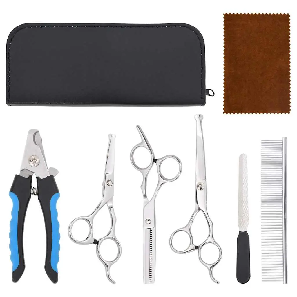 Ensemble de ciseaux de toilettage pour chien 6 pcs vidaXL 4101329