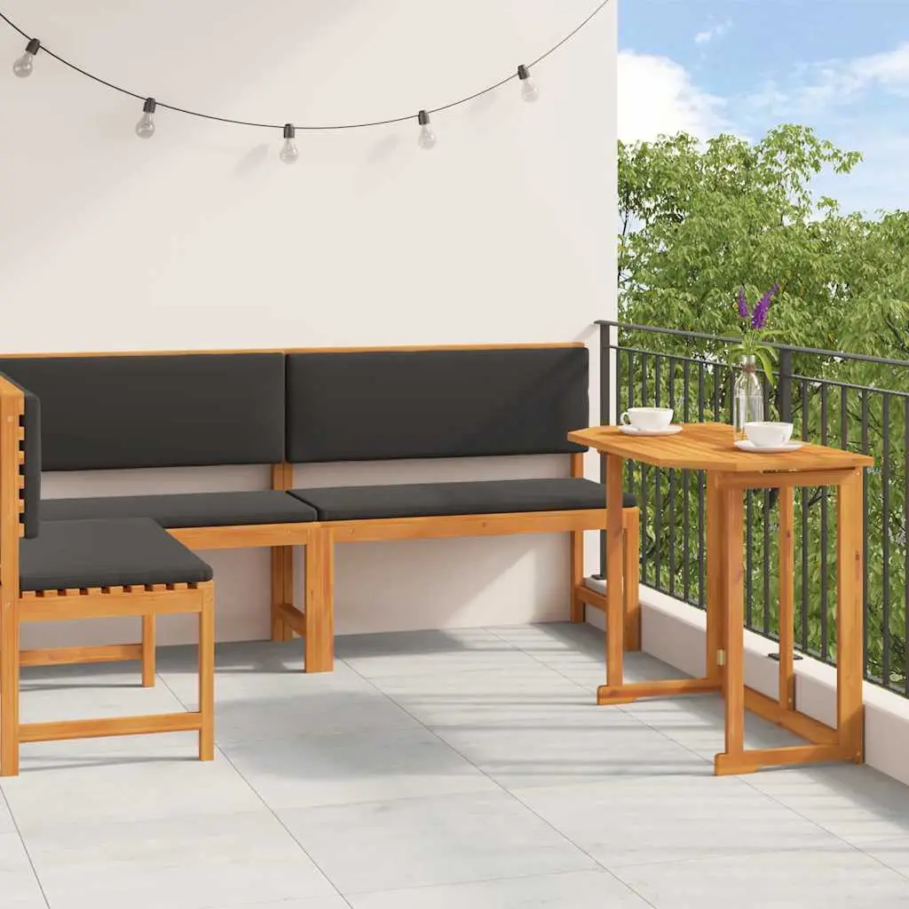 Ensemble de banc de jardin 3 pcs Marron Bois d’Acacia Massif vidaXL 3329108 Anthracite