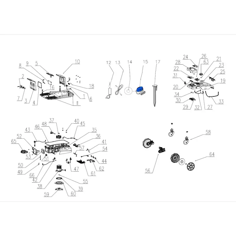 Ensemble capot arrière de la station de base – 2344C00007 pour MB 800