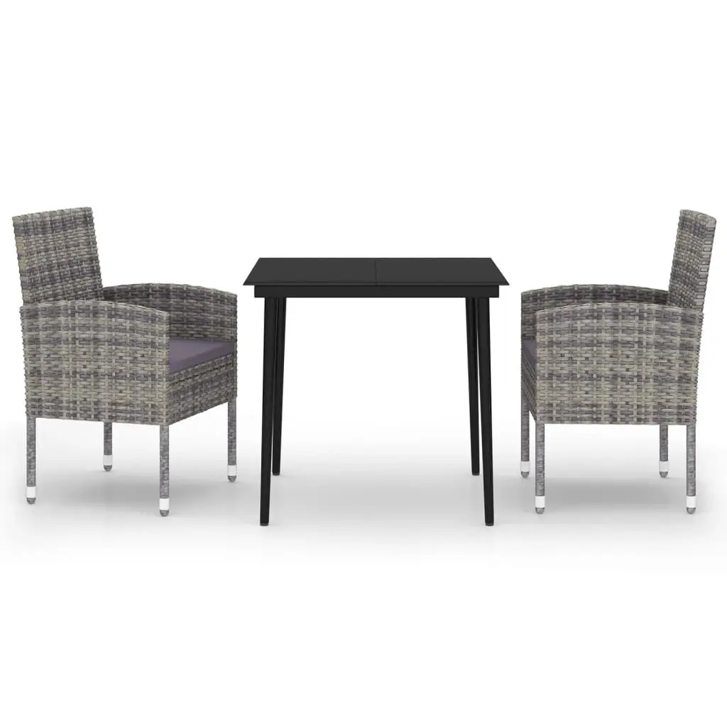 Ensemble de Salon de jardin – meuble de jardin – Mobilier de jardin 3 pcs Anthracite