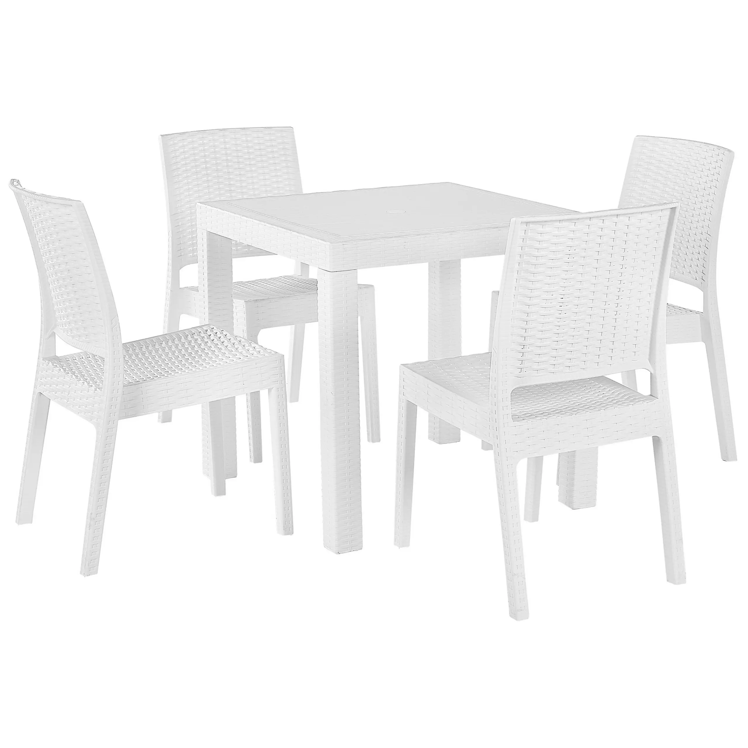 Set de salle à manger Matière synthétique Blanc FOSSANO – Beliani