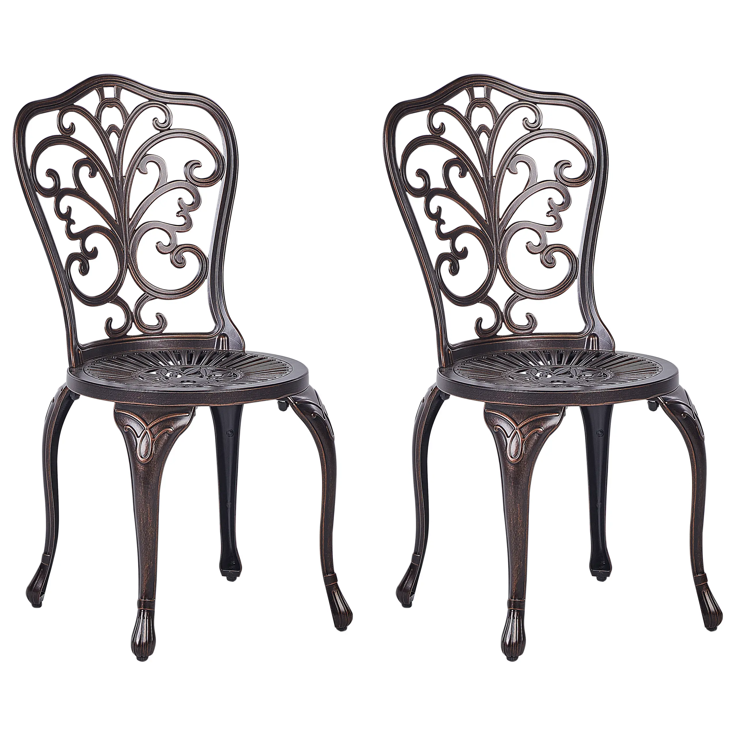 Chaise de jardin Aluminium Marron TRIORA – Beliani
