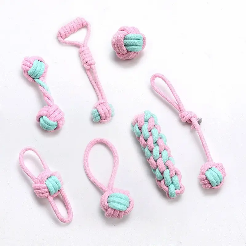 Ensemble de jouets pour chien en corde de coton IntiMeg