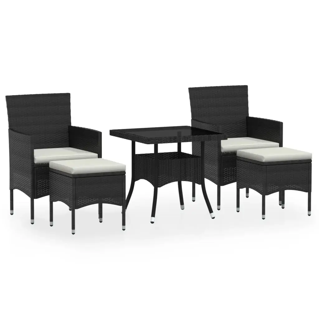 Ensemble de 9 pcs table de jardin avec chaises – mobilier de jardin résine tressée et verre trempé-JU2886