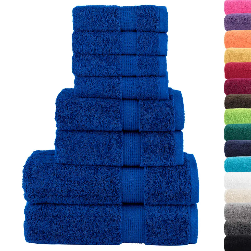 Ensemble de serviettes de qualité supérieure SOLUND 8 pcs bleu Maison Chic