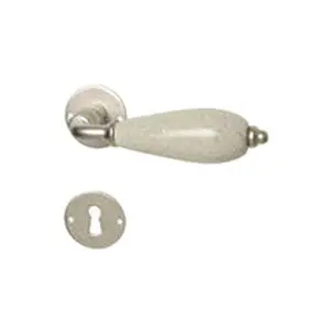 Ensemble cassiopee/ros argent satine ivoire craquele gris vis 2.5×12 cle l