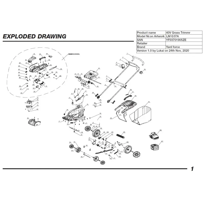 Ensemble d’essieu arrière – 1251722001 pour LM G37A, INV E1637 P, INV B4037 P, INV B4037 P2