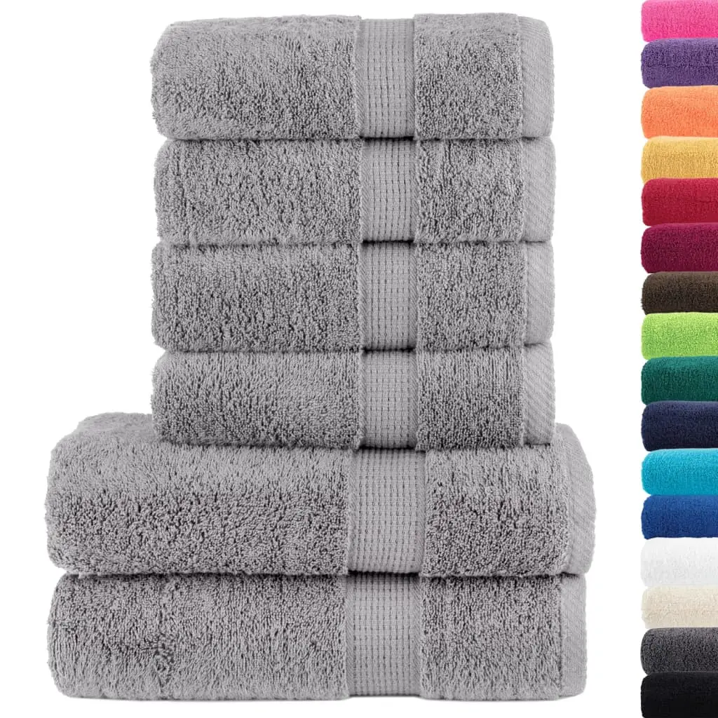 Ensemble de serviettes de qualité supérieure SOLUND 6 pcs gris Maison Chic
