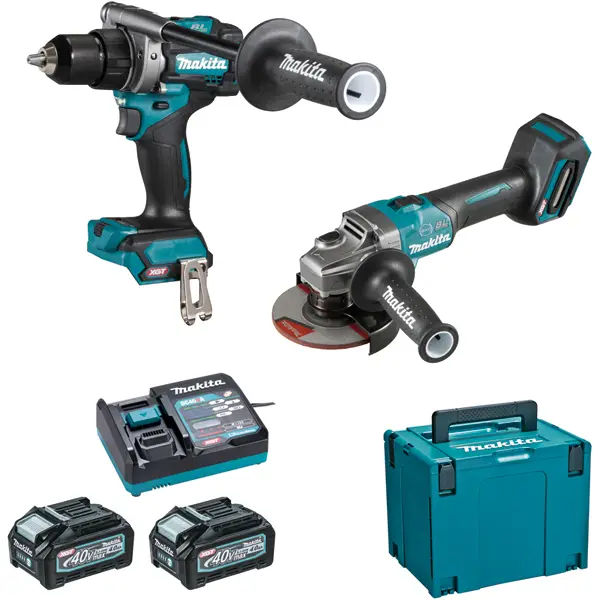 Ensemble de 2 machines 40 V max Li-Ion 4 Ah XGT (DF001G + GA005G) MAKITA – DK0124G201