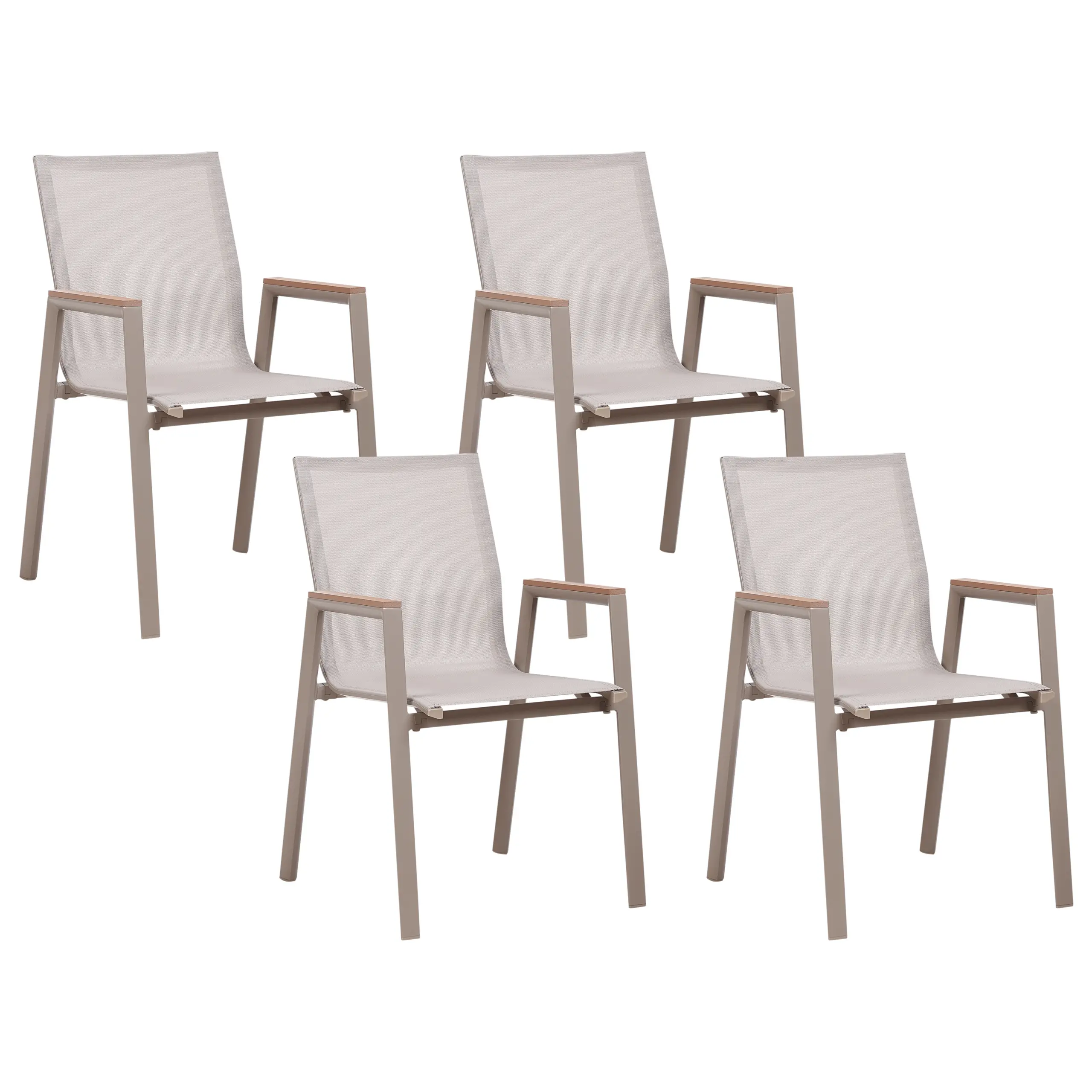 Chaise de jardin Aluminium Taupe TIANO – Beliani