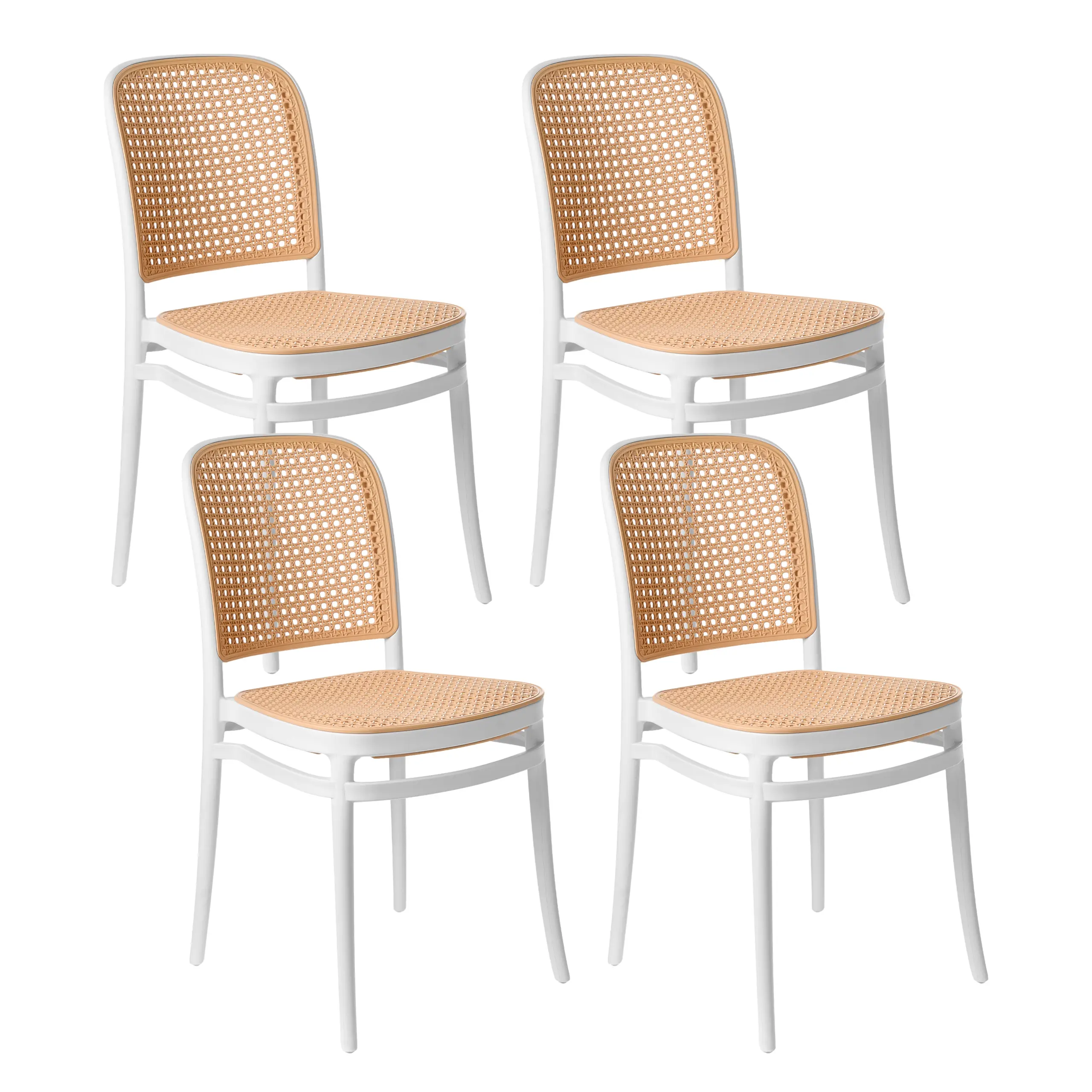 Chaise de jardin Polypropylène Blanc/beige PLOSE – Beliani