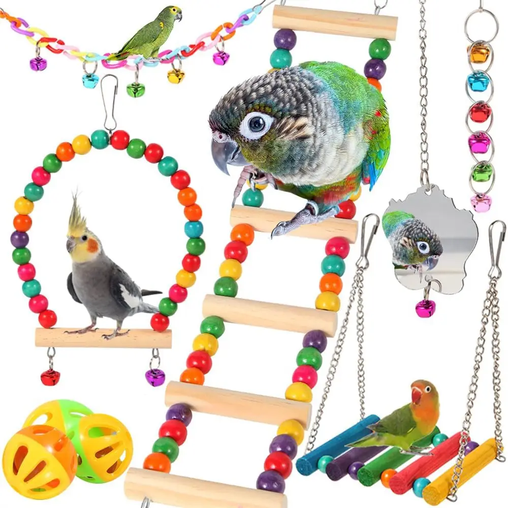 Ensemble de 9 jouets pour oiseaux
