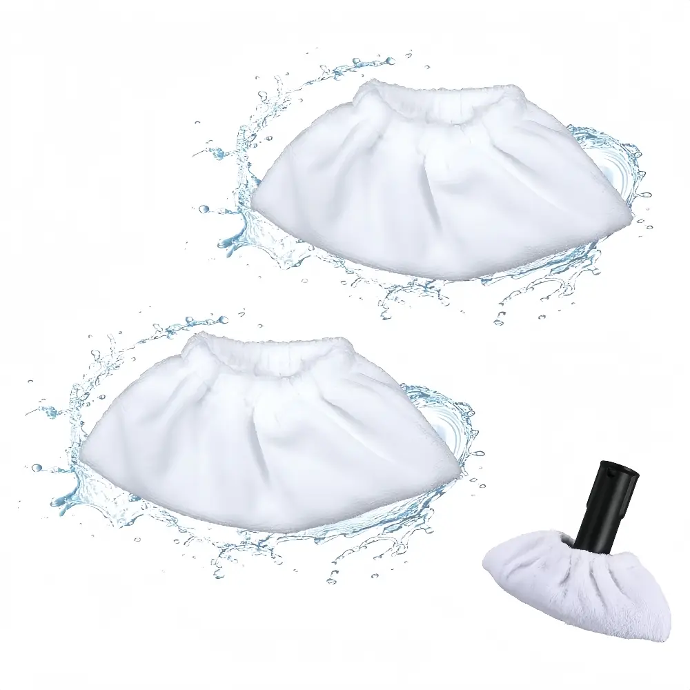 Ensemble de Chiffons Microfibre pour Buse Manuelle Nettoyeur à Vapeur (2PCS) -IntiMeg