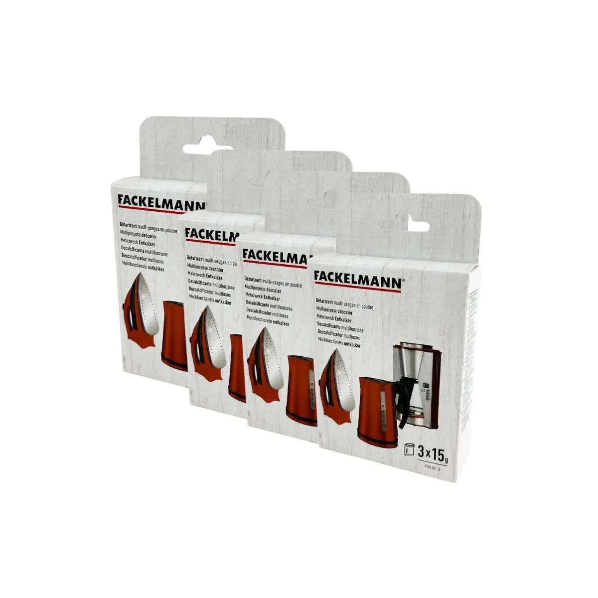 Lot de 4 x 3 Sachets détartrants pour appareils électroménagers Fackelmann