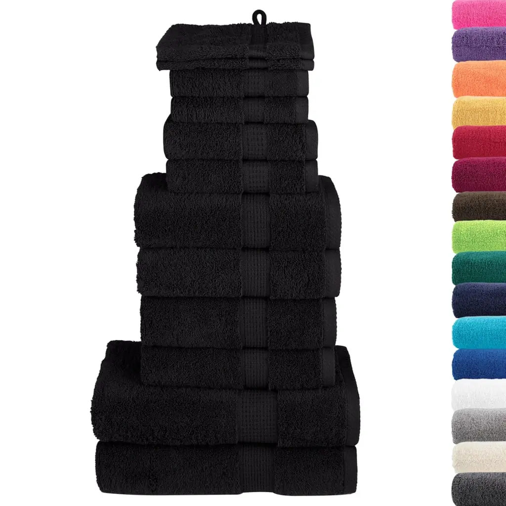Ensemble de serviettes de qualité supérieure SOLUND 12 pcs bleu Maison Chic