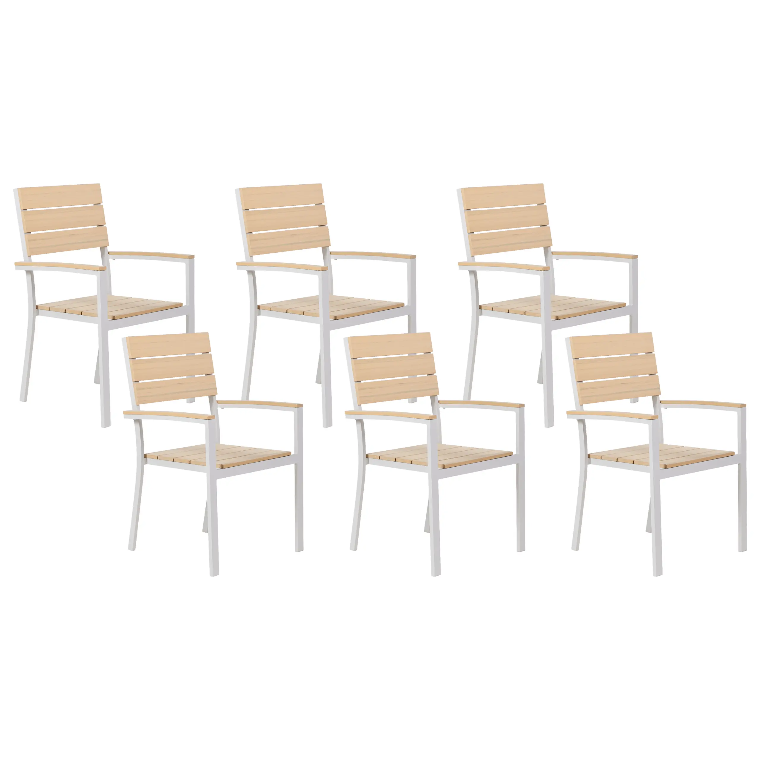 Chaise de jardin Bois synthétique Beige COMO – Beliani
