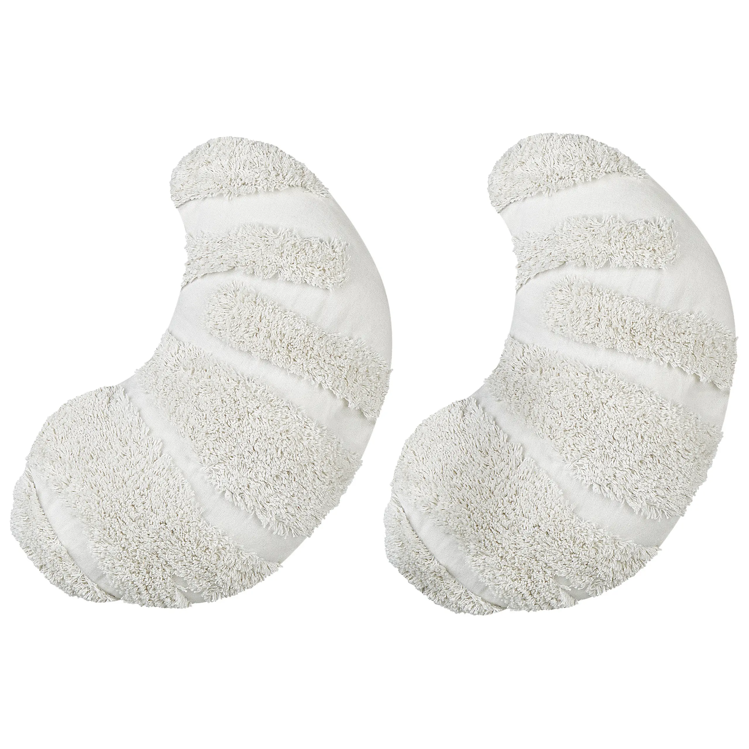 Coussin décoratif Coton Blanc SNOWDROP – Beliani
