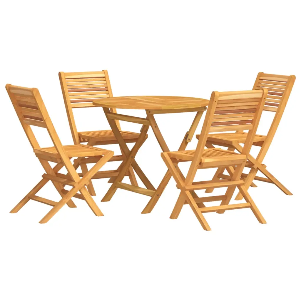 Ensemble de 5 pcs table de jardin avec chaises – mobilier de jardin Bois de teck massif-JU2833 Brun