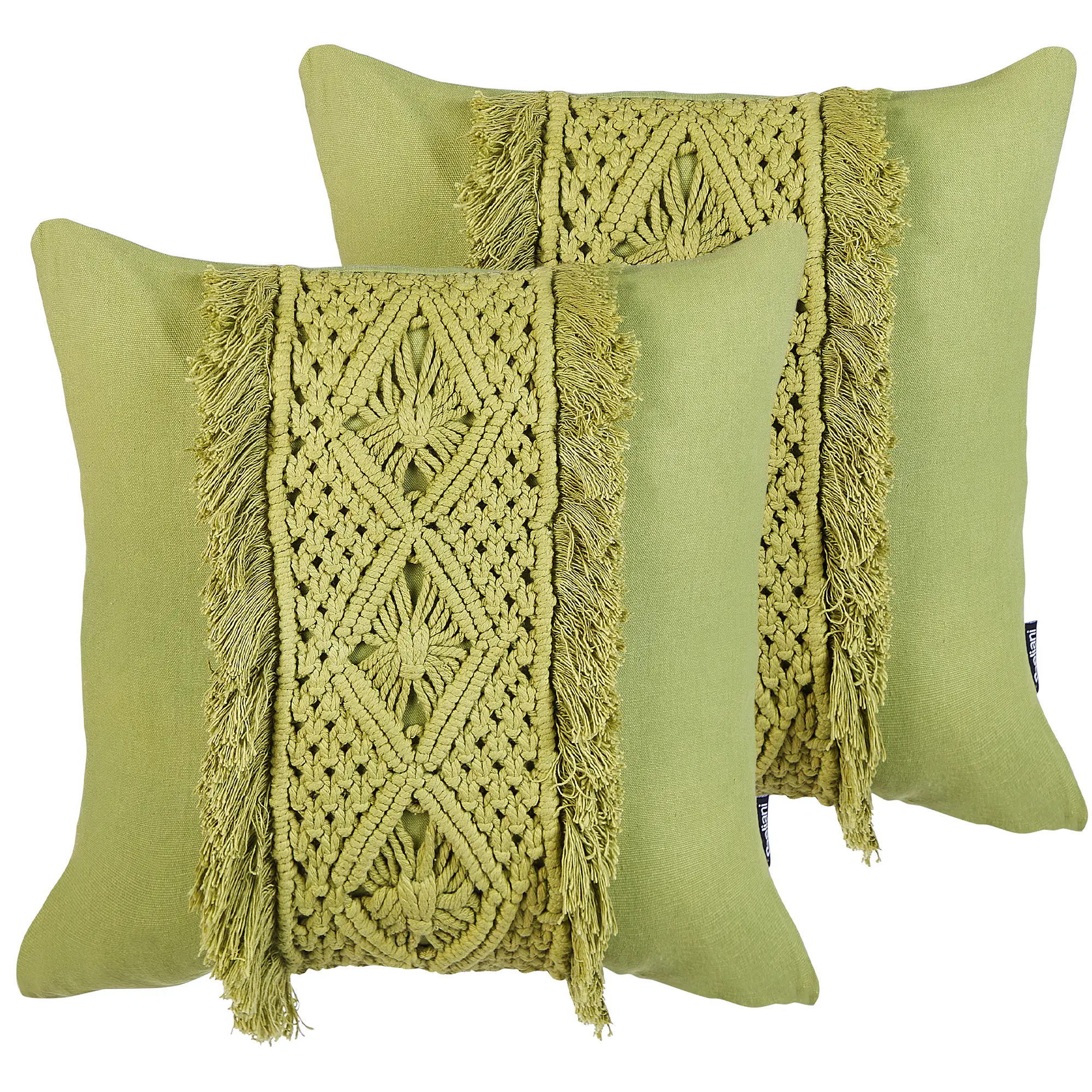 Coussin décoratif Coton Vert KALAM – Beliani