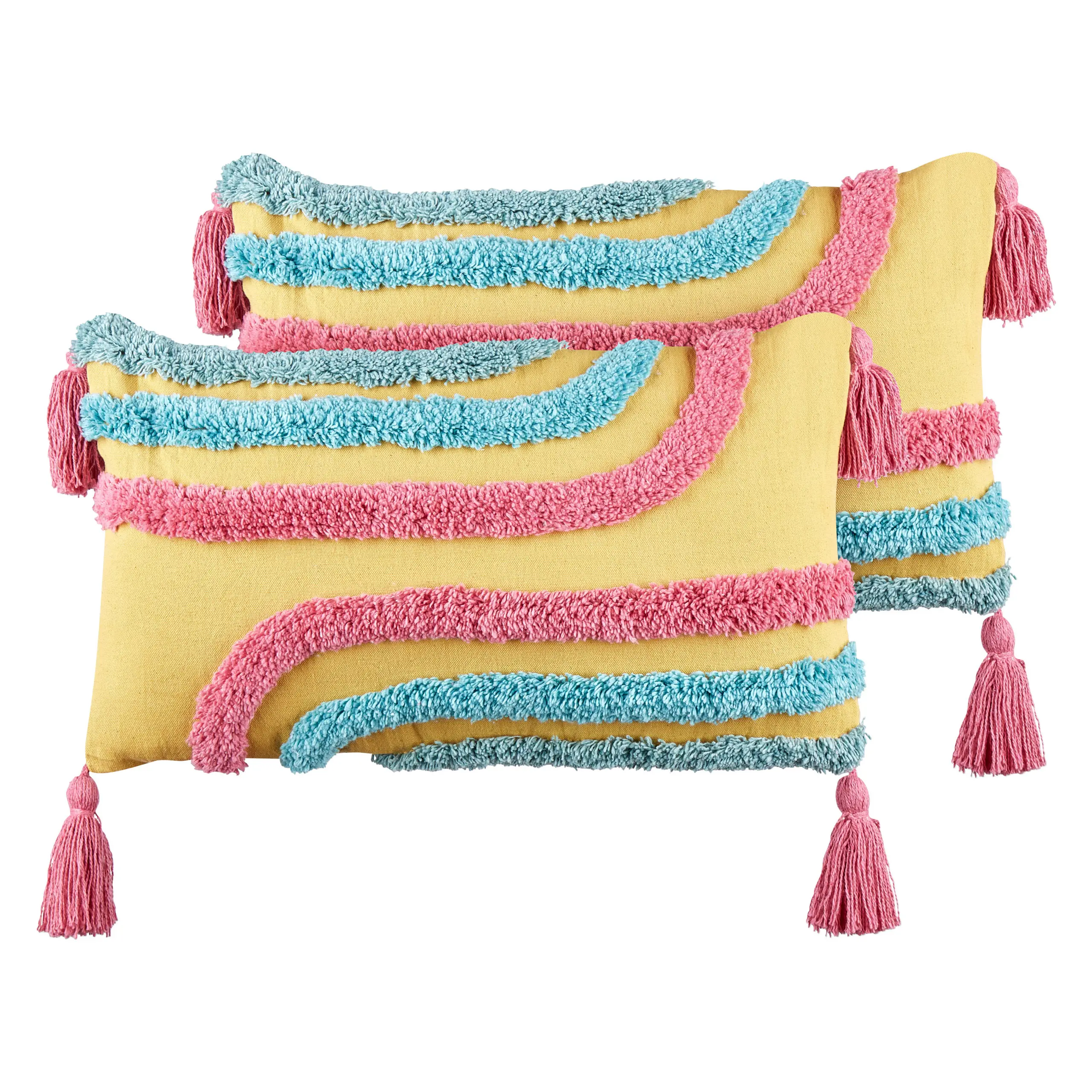 Coussin décoratif Coton Multicolore DOLICHOS Beliani