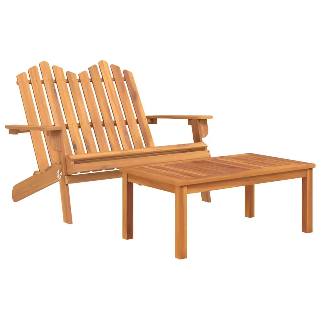 Ensemble de salon de jardin meuble d’extérieur ensemble de mobilier 2 pièces bois acacia solide